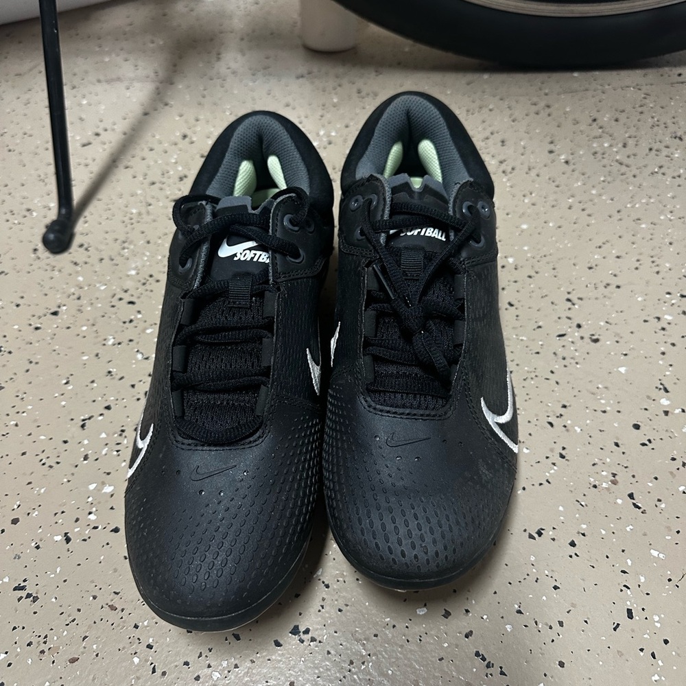 Nike Black and White Softball Shoes
